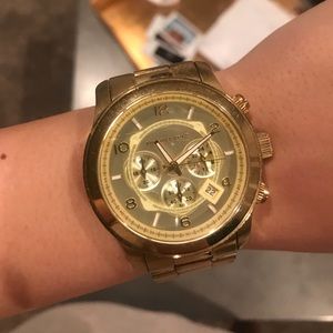 Gold Large Michael Kors Watch
